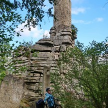Marion with the ruins of castle Weissenstein